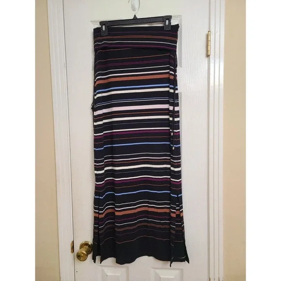 White House Black Market Convertible Dress Fold Over Waist Maxi Skirt Size S - Picture 3 of 12